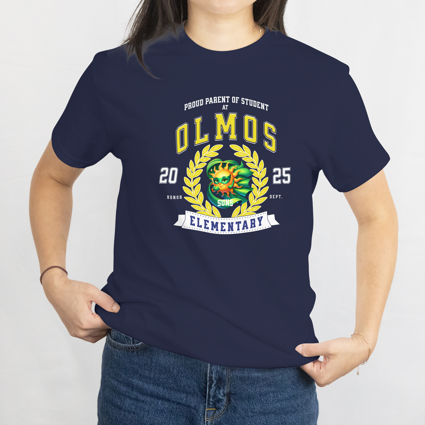 Olmos Elementary “Proud Parent of a Student At” Custom T-Shirt – Limited Holiday Edition